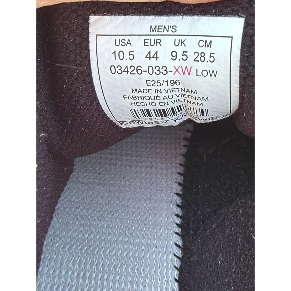 K-Swiss ST329 CMF Mens Training Shoes Black White 03426-033-XW Size 10.5 XW - Picture 7 of 7
